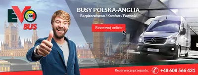 EVOBUS Busy do Anglii i Polski | Przewóz Osób, Paczki, Przeprowadzki
